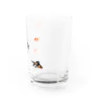 海賊猫 cocoの『夏祭り』 夏 琉金 金魚 金魚すくい 浮世絵 Water Glass :right