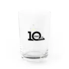 コスギカレー１０周年記念グッズの三輪車+10周年記念ロゴ Water Glass :right