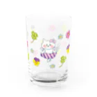 miyako_shopのお花とネコちゃん（女の子） Water Glass :right