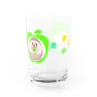 しかイラストの りんご水玉ハリネズミ Water Glass :right