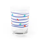 いろんな描いた絵のやつのボーダーチャプチャプ Water Glass :right