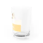 ポメラニアン グッズ unimofu pomeranianのポメラニアン チーズバー unimofu cheese bar Water Glass :right