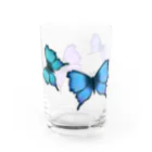 あさぎいろのパールカラーバタフライ Water Glass :right