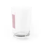 CanaCana のフラワーハート　(ピンク) Water Glass :right