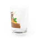 ハナドリカ SUZURI店のたぬきそば Water Glass :right