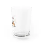 Up Tailのゆる猫３匹 Water Glass :right