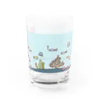 sakumayoshikoの海を泳ぐタコさんウインナー　カラフルグラス Water Glass :right