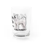 オリジナル工房プリントンの紀州犬 イラストプリント Water Glass :right