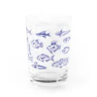 Umikko8823のお魚　青LINE Water Glass :right