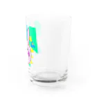 After のカラフルなウサギ Water Glass :right