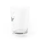 猫猫商店の白黒猫まっくす(リボン) Water Glass :right