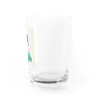 月の隠れ家の蓮の上で休憩する翡翠さん Water Glass :right