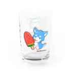 蓮のあおまるグラス(海) Water Glass :right