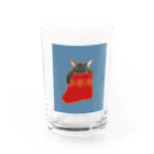 なにぬ猫-YAの靴下猫あります🧦　青 黒猫 Water Glass :right