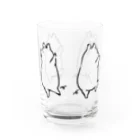 前髪ぱっつん◆SUZURI店の踊る豚 Water Glass :right