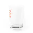 ロゴTシャツのひよこ堂のフラワー イニシャル H  は行 名前 Water Glass :right