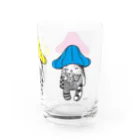 とおにゅう屋のきのこまる（ピンク・黄色・青色） Water Glass :right