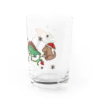 Andiamoの恐竜たちのクリスマス Water Glass :right