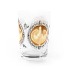 Prism coffee beanの【Lady's sweet coffee】ラテアート エレガンスリーフ  / With accessories ～2杯目～ Water Glass :right