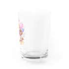 虹色珊瑚礁☆SUZURI店の苺ショートケーキ(name入り） Water Glass :right