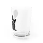 犬かもなのと猫のはずのハート Water Glass :right