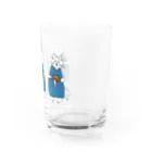 nyakamoの巻きしいたけ柄マキシ丈ワンピを着た猫が3匹 Water Glass :right