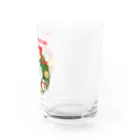 Baby Tigerのキュートなクリスマスリース Water Glass :right