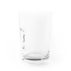 えんぴつのいえのねこ。黒字 Water Glass :right