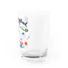 紅型キジムナー工房・コトリンチュのジンベエザメとマンタ Water Glass :right