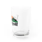 ガッチャン＊ブティックのパタゴルフ‗黒ロゴ‗白ベース Water Glass :right