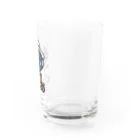 千葉人の自転車に乗るうなきちさん Water Glass :right