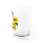 MessyChanの8月の誕生花と猫 Water Glass :right