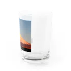 宗ノ介デザインの赤富士プリントアイテム Water Glass :right