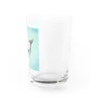 仁音-ninon-絵言葉のクジラの結ちゃん Water Glass :right