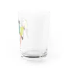 masumi maedaの寄り添う　ウロコインコ　 Water Glass :right