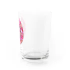 虹色PLUSのハートおすましジャックラッセルテリア　ピンク系 Water Glass :right