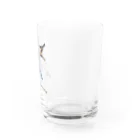 デザイン堂しまえながの恋するシマエナガ(ブルー) Water Glass :right