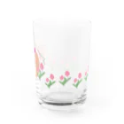 どうぶつYAのテレぶたチューリップ畑 Water Glass :right