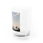 Cielの夕暮れ空とヤシの木 Water Glass :right