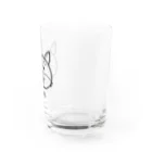 MrKShirtsのInu (犬) 黒デザイン Water Glass :right