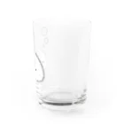 黒猫とカンパニュラのねむみがすごいオケちゃん Water Glass :right