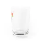 工房 クレーンの【チューリップ】韓国レトロなこぎん刺しグラス Ι 赤 Water Glass :right