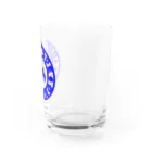 くーちゃんのビオトープ孟子（ロゴ）青 Water Glass :right