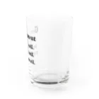 LUNARHOLIC STOREの<BASARACRACY>人外の人外による人外のための政治（英語・黒） Water Glass :right