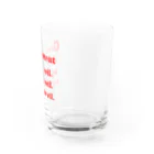 LUNARHOLIC STOREの<BASARACRACY>人外の人外による人外のための政治（英語・赤） Water Glass :right