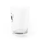 まるっともふもふ白黒にゃんずのハチワレ猫のグラス Water Glass :right