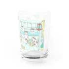 温泉グッズ@ブーさんとキリンの生活の猫の温泉（カラー） Water Glass :right