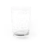 とぼけがおのhiscore tobokegao logo white Water Glass :right