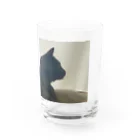 うちのネコ様のごましお Water Glass :right