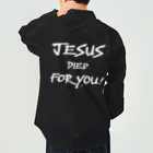 シャロームのバックプリント　白文字　JESUS DIED FOR YOU!  ワークシャツ